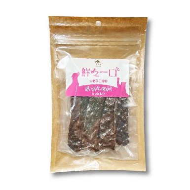 【天然安心】 原味牛肉片│犬貓零食